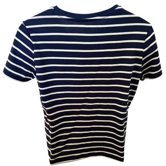 Lands' End Navy and White Striped Tee Women SP Small Petite - Picture 4 of 4